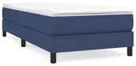 vidaXL Boxspringbettgestell Blau 100x200 cm Stoff - Blau