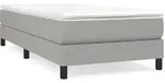 vidaXL Boxspringbettgestell Hellgrau 100x200 cm Stoff - Grau
