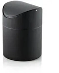 Tischabfalleimer mit Schwingdeckel Stahl schwarz 16 cm - Schwarz