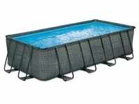 Summer Waves Premium FRAME Pool, Rattanoptik, PVC/Stahl, 549x274x132, jede Menge