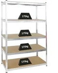 Schwerlastregal Ragnar | HxBxT 180x120x60cm | 5 MDF-Platten-Ebenen | Fachlast 175kg 