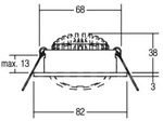Brumberg LED-Einbaustrahler titan-metallic - Silber