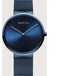 Bering Classic Uni Armbanduhr Saphirglas, Edelstahl, Blau14539-397 - Blau
