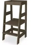 Pinolino Fino Holz-Lernturm f&uuml;r Kinder - h&ouml;henverstellbarer K&uuml;chenhelfer - Braun