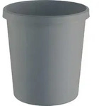 helit Papierkorb "the green german", 18 Liter, lichtgrau - Blau