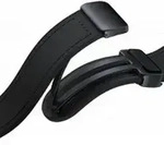 Original Samsung D-Buckle Hybrid Eco-Leather Band (20mm) Normal M/L Black -...