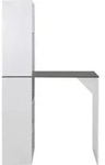 vidaXL Bartisch mit Schrank Wei&szlig; 115x59x200 cm - Wei&szlig;