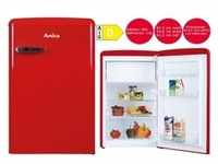 Amica Retro Kühlschrank mit Gefrierfach Rot 108 L EEK: D