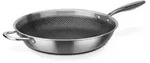 GSW 868549 Inoxxa Black, Bratpfanne mit Gegengriff und Wabenstruktur - ⌀36 cm -