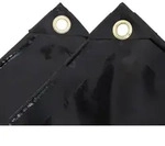 vidaXL Abdeckplane 650 g/m2 3x3 m Schwarz - Schwarz