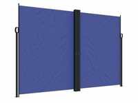 vidaXL Seitenmarkise Ausziehbar Blau 220x1000 cm