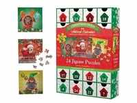 Puzzle Adventkalender - Weihnachtshunde. 1200 Teile