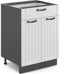 K&uuml;chenunterschrank Vicco Fame-Line Wei&szlig; Landhaus 60 cm mit Schublade, ohne