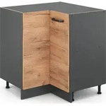 Eckunterschrank Vicco R-Line Goldkraft Eiche 75.6 cm ohne Arbeitsplatte, Model 34892