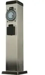Energies&auml;ule Edelstahl mit Timer 2-fach Verteiler 43,5 cm au&szlig;en Terrasse