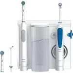 Oral-B Center OxyJet Munddusche + Oral-B Pro 1 - Blau/Wei&szlig;
