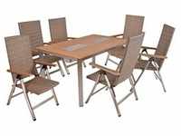 Tischgruppe FLORENCE, 7-tlg. | 1 × Tisch 305397 | 6 × Hochlehner 305436