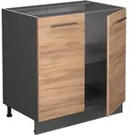 K&uuml;chenunterschrank Vicco Fame-Line Goldkraft Eiche/Anthrazit 80 cm ohne