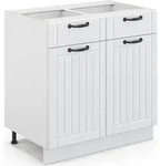 K&uuml;chenunterschrank Vicco Fame-Line Wei&szlig; Landhaus 80 cm ohne Arbeitsplatte, Model