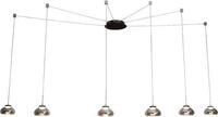 Arabella LED-H&auml;ngeleuchter aus Metall und geblasenem Rauchglas 3547-46-126 Fabas