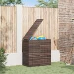 vidaXL Garten-Kissenbox PE Rattan 100x49x103,5 cm Braun