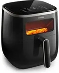 Philips Airfryer XL Hei&szlig;luftfriteuse 3000 Series, digitales Fenster, 1,0 kg, schwarz