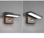 LED Au&szlig;enwandleuchte Set Downlight mit Bewegungsmelder Anthrazit...