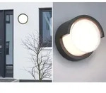 LED-Au&szlig;enwandleuchte - 10 x 15 cm - Schwarz - Wei&szlig; - Kunststoff -...