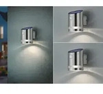 LED Solar Wandleuchten Set Au&szlig;enleuchten Fassadenlampe Solarlampe f&uuml;r den...