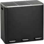 SVITA TM3X18 Treteimer 54 Liter 3x 18L schwarz Abfalleimer M&uuml;lleimer M&uuml;lltrennung