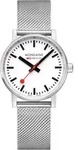 Mondaine Uni Uhr Armbanduhr 35 mm MSE.35110.SM evo2 Edelstahl - Silber