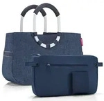 reisenthel Shopper Schultertasche Loopshopper Herringbone Dark Blue dunkelblau -