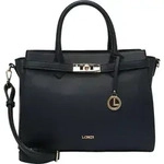 L.CREDI Handtasche Umh&auml;ngetasche Konstanze Handle Bag Navy dunkelblau -...