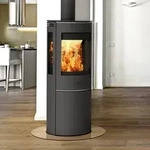Fireplace Elite Magnolia Kaminofen Stahl Schwarz mit Abdeckplatte Glas - Schwarz