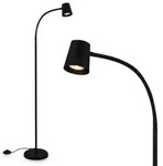 BRILONER Stehleuchte, mit Fu&szlig;schalter, flexibler Lampenkopf, Stehlampe, 127,5...
