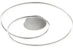 LED-Deckenleuchte - &Oslash; 68 cm - Nickelfarben - Metall - mit Fernbedienung - Grau