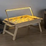 HI - Puzzlebrett Puzzle Tisch 1000 Teile 76,5 x 56,5 x 38 cm mit 45 LED & 4