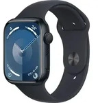 Apple Watch 9 GPS 45mm Alu Mitternacht Sportarmband M/L - Schwarz