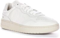 Damen Sneaker aus Leder Veja V 90 mit flachen Schn&uuml;rsenkeln und seitlichem OT