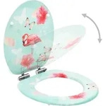 vidaXL Toilettensitze Soft-Close-Deckel 2 Stk. MDF Flamingo-Design