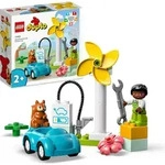 LEGO 10985 DUPLO Town Windrad und Elektroauto, Spielzeugauto-Lernspielzeug f&uuml;r