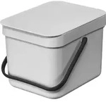Brabantia Sort & Go Abfallbeh&auml;l. Light Grey 6 L - Grau