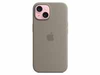 Apple iPhone 15 Silikon Case mit MagSafe Tonbraun iPhone 15
