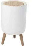 Abfalleimer 7l wei&szlig;/holz Kitchen move BAT-979699-002 - Beige