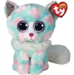 TY Katze Opal 15 cm blau/rosa/wei&szlig; mit Glitzeraugen Kuscheltier
