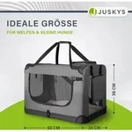 Juskys Hundetransportbox Lassie S (grau) faltbar - 34 x 50 x 36 cm -...