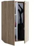 VCM Holz Besenschrank | 4 F&auml;cher | Haushaltsschrank | Ma&szlig;e: B. 70 x H. 111 x T. 38
