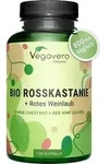 Vegavero Rosskastanie mit rotem Weinlaub | 120 Kapseln | mit Acerola-Extrakt | vegan