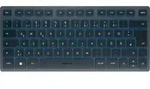 CHERRY KW 7100 MINI BT, Kabellos, Bluetooth, Scherenschalter, QWERTZ, Blau - Blau