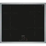 EH645BEB6E iQ100, Autarkes Kochfeld (schwarz/edelstahl, 60 cm) - Schwarz/Silber